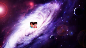 dan and phil — Μωβ γαλαξίας Ταπετσαρία