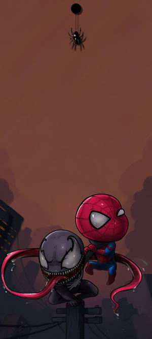 Dot Notch Venom και Spider-Man — 1080x2400 Ταπετσαρία
