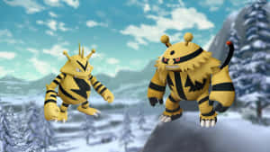 Electabuzz και Electivire στο Alabaster Icelands — Βιντεοπαιχνίδι GIF Ταπετσαρία