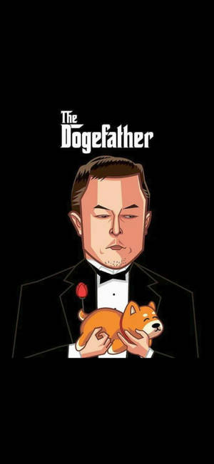 Ταπετσαρία Elon Musk The Dogefather — 1290x2796 Ταπετσαρία