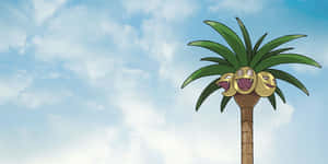 Exeggutor κάτω από έναν Ονειρικό Ουρανό — Ανιμέ επιφάνεια εργασίας Ταπετσαρία
