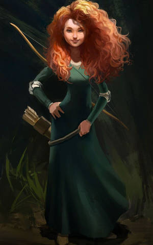 Ταπετσαρία fanart Πριγκίπισσας Merida για κινητό. — Lenovo Legion Y700 AI Ταπετσαρία