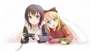 Ταπετσαρία gaming anime λεσβίες — Ανιμέ λεσβία Ταπετσαρία