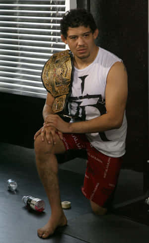 Gilbert Melendez Πρωταθλητής Ελαφρών Βαρών Strikeforce Γονατιστός — Galaxy Tab Active Ταπετσαρία