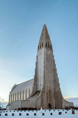 Hallgrímskirkja Στο Κέντρο — Κινητό GIF Ταπετσαρία