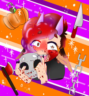 Halloween PFP Χαριτωμένο Παιδί που Κρατά Κρανίο — Honor Magic V Flip 2 Ταπετσαρία