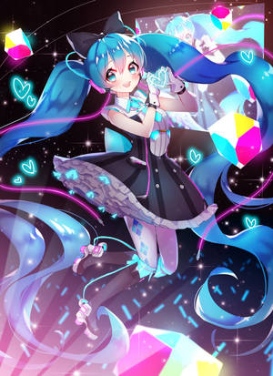 Όμορφη ταπετσαρία HD fan art Hatsune Miku — Oppo Pad 4 Pro Ταπετσαρία