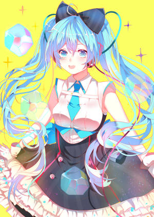 Όμορφο HD anime artwork Hatsune Miku ταπετσαρία — OnePlus Pad 2 Pro Ταπετσαρία