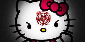 Hello Kitty Αιματωμένο Σημάδι Απόκριες ταπετσαρία — Hello Kitty Χαλοουίν Ταπετσαρία