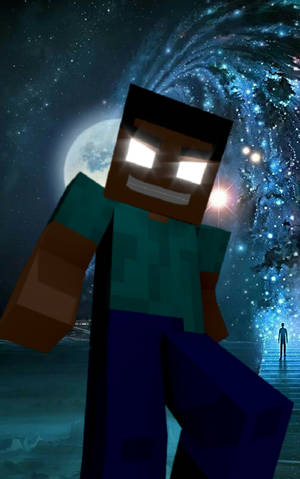 Herobrine Πανσέληνος Τέχνη — Galaxy Tab Active Ταπετσαρία
