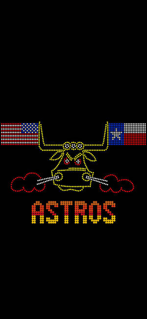 Houston Astros στυλιζαρισμένος ταύρος του Τέξας ταπετσαρία — iPhone 14 Pro Max Ταπετσαρία