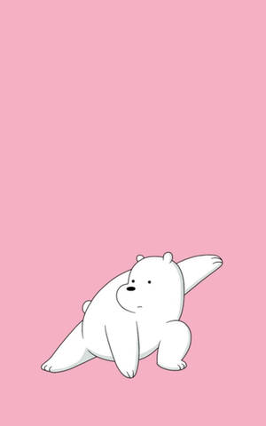 Ice Bear Καρτούν σε Στάση Μάχης — Galaxy Tab Active5 Pro Ταπετσαρία