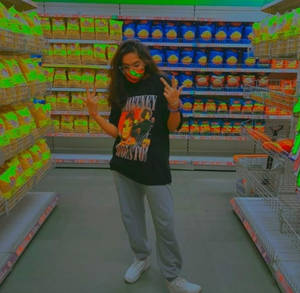 Indie Kid Αισθητική Swag Girl — Αισθητική indie kid Ταπετσαρία