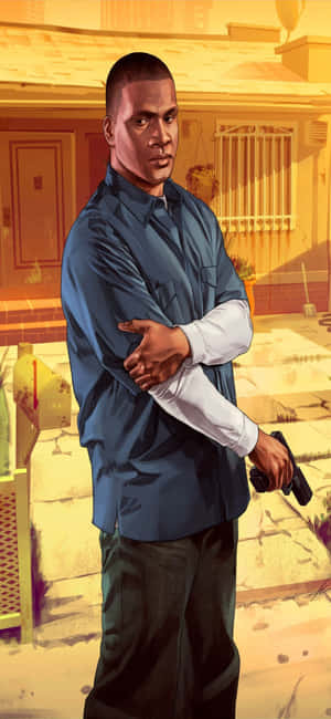 Iphone X Grand Theft Auto V Φόντο — Oppo F31 Pro Ταπετσαρία