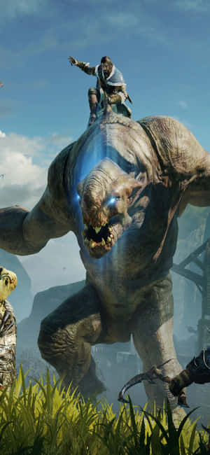Iphone X Shadow Of Mordor φόντο — iPhone Xs Max Ταπετσαρία