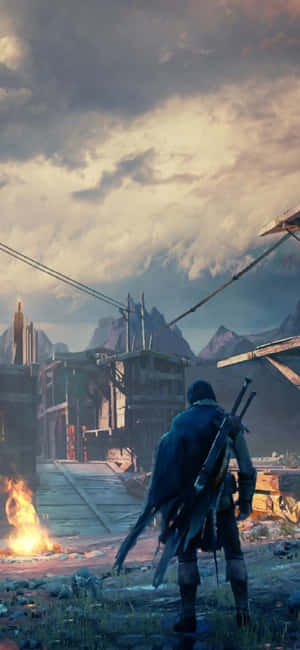 Iphone X Shadow Of Mordor Background — Galaxy A56 Ταπετσαρία