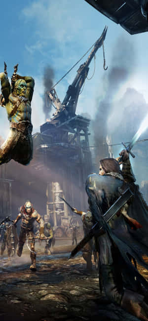 Iphone X Shadow Of Mordor Background — Galaxy A56 Ταπετσαρία