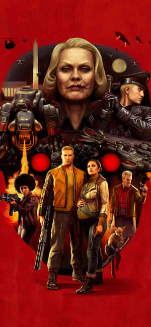 Iphone Xs Wolfenstein Ii Φόντο — Oppo A7 Pro Ταπετσαρία