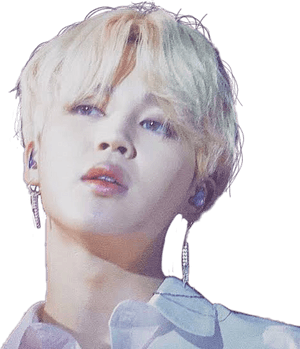 Jimin με Ξανθά Μαλλιά Κομψή Εμφάνιση