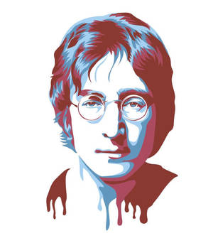 John Lennon εφέ στάλαξης ταπετσαρία — Vivo X Fold5 Ταπετσαρία
