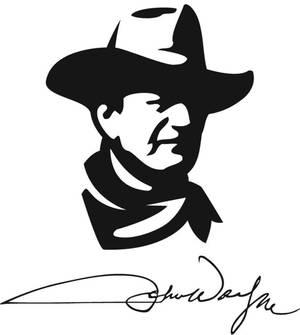 John Wayne σχέδιο στένσιλ ταπετσαρία — Nubia Flip Ταπετσαρία