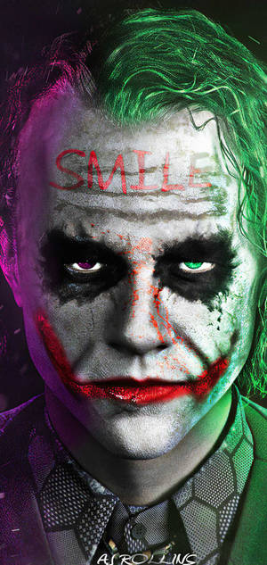 Joker Τηλέφωνο Κοντινό Πρόσωπο — Galaxy S24 Ταπετσαρία