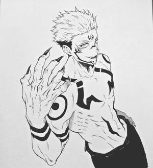 Ταπετσαρία Jujutsu Kaisen Σχέδιο Anime του Sukuna — Nubia Fold Ταπετσαρία
