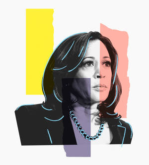 Ταπετσαρία Kamala Harris Παστέλ Τέχνη — Nubia Flip Ταπετσαρία