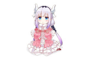 Kawaii Anime Kanna Kobayashi Γονατιστή
