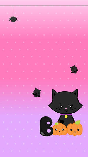 Kawaii Halloween Μαύρη Γάτα