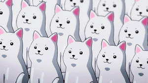 Kawaii HD Λευκά Σκυλιά — Χαριτωμένο αισθητικό GIF Ταπετσαρία