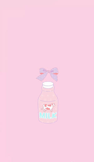 Kawaii HD Μπουκάλι Γάλακτος — Χαριτωμένο αισθητικό GIF Ταπετσαρία