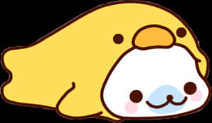 Kawaii Καρτούν Φώκια Ξαπλωμένη.png