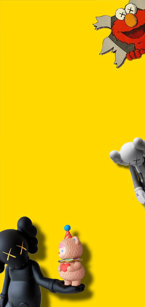 Ταπετσαρία KAWS και Elmo Σύνορο — iPhone 18 Pro Max Ταπετσαρία