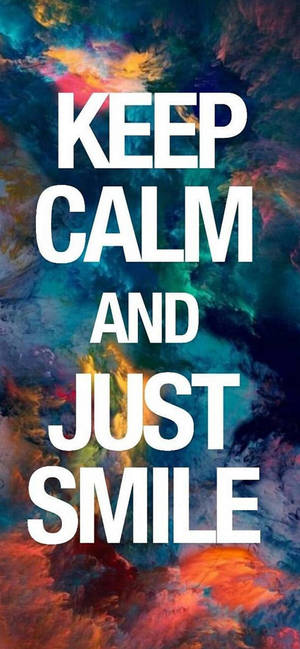 Keep Calm Just Smile Παρακινητικό iPhone — iPhone 16 Pro Ταπετσαρία