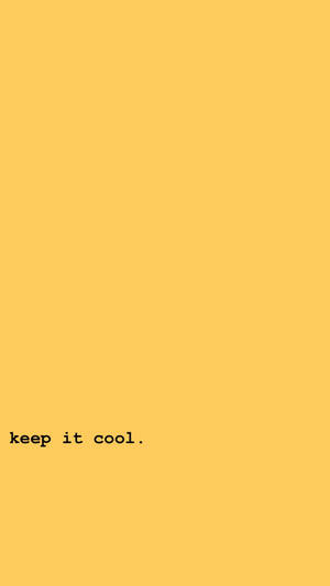 Keep It Cool Παστέλ Κίτρινο Αισθητικό — Παστέλ Κίτρινο Αισθητική Ταπετσαρία