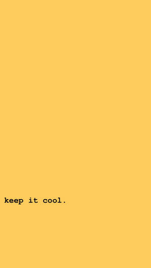 Keep It Cool Σε Χαριτωμένο Παστέλ Κίτρινο Αισθητικό — Παστέλ Κίτρινο Αισθητική Ταπετσαρία