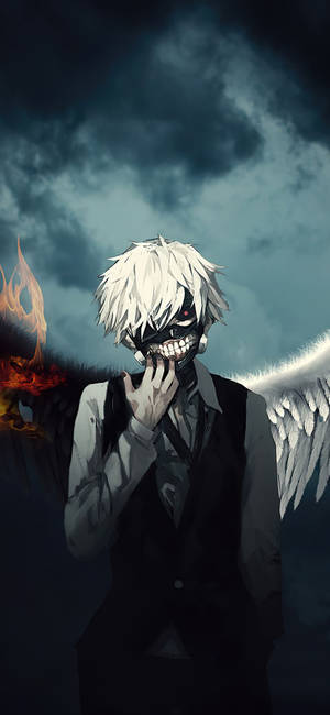 Ken Με Φτερά Tokyo Ghoul Iphone — Pixel 10 Pro Ταπετσαρία