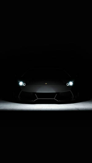 Lamborghini iPhone Μαύρη Αισθητική Λευκά Φώτα — Cool cars GIF Ταπετσαρία