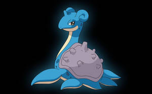 Lapras Μαύρο Φόντο — Ανιμέ επιφάνεια εργασίας Ταπετσαρία