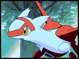Latias με Δέντρο στο Βάθος — Ανιμέ επιφάνεια εργασίας Ταπετσαρία