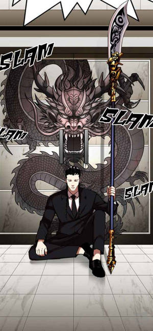 Ταπετσαρία Lookism Xiaolong With Weapon — iPhone 14 Ταπετσαρία