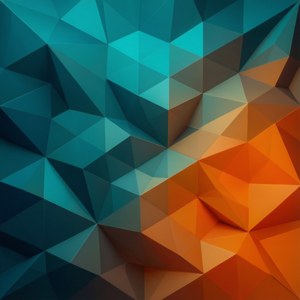 S24 Ultra με φόντο low-poly γεωμετρικό, τιρκουάζ και πορτοκαλί, μοντέρνα τέχνη.