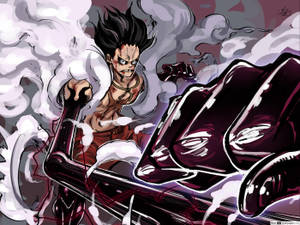 Ταπετσαρία Luffy Gear 4 Εξαντλημένος — Luffy gear 4 Ταπετσαρία
