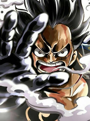 Ταπετσαρία Luffy Gear 4 Εξαγριωμένο Κοντινό Πλάνο Κεφαλιού — Luffy gear 4 Ταπετσαρία