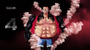 Ταπετσαρία Luffy Gear 4 Ροζ Ατμός — Luffy gear 4 Ταπετσαρία