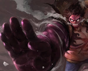 Ταπετσαρία Luffy Gear 4 Τρομακτικό Χαμόγελο — Luffy gear 4 Ταπετσαρία