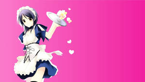 Ταπετσαρία Maid Sama Misaki Ayuzawa ροζ φόντο. — iMac Ταπετσαρία