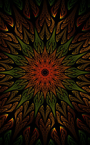 Ταπετσαρία Σκοτεινού Fractal Mandala — Galaxy Tab S9 Ultra Ταπετσαρία