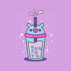 Mang Bt21 boba tea wallpaper — Pixel Watch 4 Ταπετσαρία